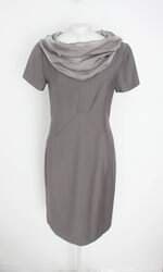 vestido nem feminino cinza com forro