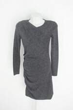 vestido banana republic feminino cinza com forro e pregas