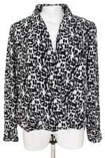 blusa manga longa Riachuelo feminina animal print com barra mullet