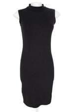 vestido canelado feminino preto