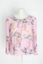 blusa ave rara feminina estampada com aplique e barra mullet