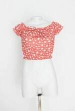 blusa cropped kids floral 