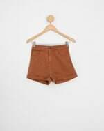 bermuda de sarja renner feminina marrom com barra italiana