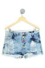 shorts jeans feminino azul