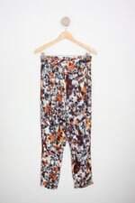 calça de tecido cantão feminina estampada