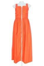 vestido Paula Raia feminino laranja com franzido