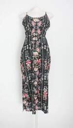 vestido C&A feminino preto floral