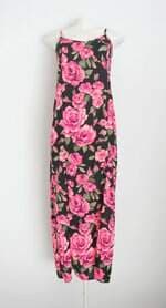 vestido feminino estampado com fenda