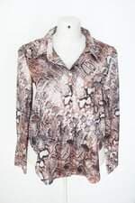 camisa john john feminina estampada com barra mullet