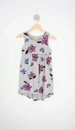 vestido hering kids estampado com barra mullet