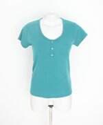 blusa básico feminina turquesa 