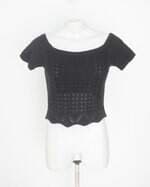 blusa cropped C&A feminina preta