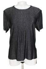 blusa C&A feminina preta com barra mullet