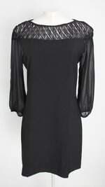vestido enjoy feminino preto com bordado