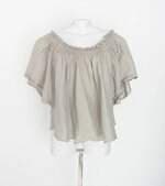 Blusa At Lou Lou feminina cinza com franzido