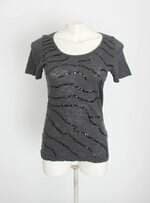 blusa richards feminina cinza com paetê