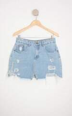 saia jeans renner feminina azul