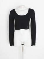 blusa cropped renner feminina preta