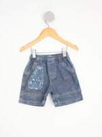 bermuda jeans pullabulla infantil azul 