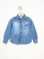 camisa jeans lotus azul kids azul