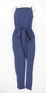 macacão uso assim feminino azul com faixa na cintura