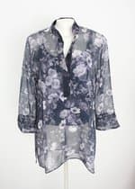 blusa anexxe feminina floral com forro
