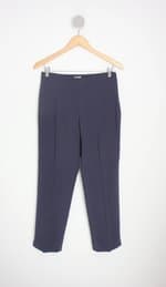 calça de tecido feminina azul