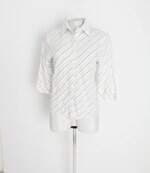 camisa feminina branca estampada