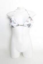 top de biquíni feminino estampado com bojo