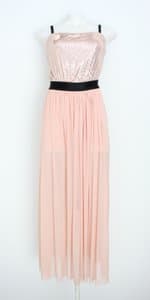 vestido riachuelo feminino rosa com forro e paetê