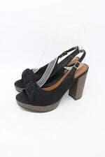 peep toe piccadilly feminino preto com nó