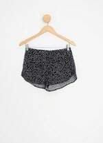 shorts divided feminino estampado com cós com elástico
