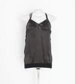 regata feminina preta com paetê