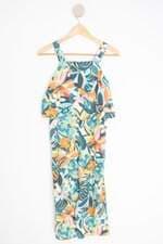 macacão zara kids estampado com franzido e sobreposição