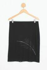 saia Le Lis Blanc feminina preta com paetê e tule