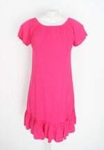 vestido lits feminino rosa com forro e franzido