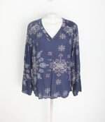 blusa C&A feminina estampada com barra mullet