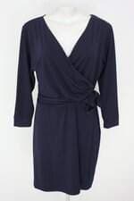 vestido Amaro feminino azul com faixa na cintura