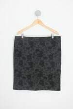 Saia de Veludo Ann Taylor feminina preta