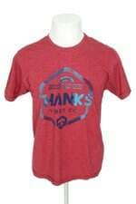 camiseta thanks masculina vermelha com silk