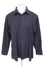 camisa Calvin Klein masculina azul com barra mullet