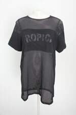 blusa bossa nossa feminina preta com silk