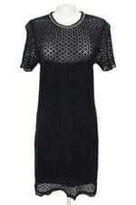vestido Animale feminino preto com corrente e meio forro