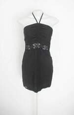 vestido tricomix feminino preto com forro
