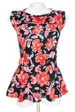 blusa ammalis feminina estampada com peplum
