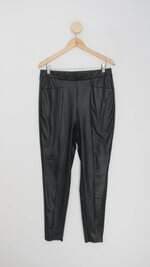 calça de tecido enfim feminina preta