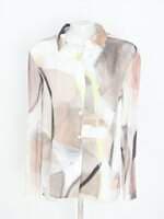 camisa cori feminina estampada com recortes