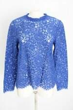 blusa j.crew feminina azul com transparência