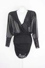 vestido balls feminino preto com hotfix e forro