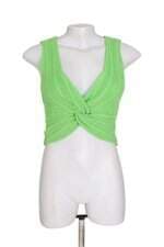 Blusa cropped de tricô verde Achados Repassa